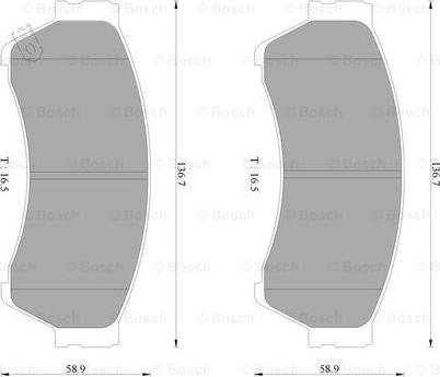 BOSCH 0 986 AB2 302 - Тормозные колодки, дисковые, комплект autospares.lv