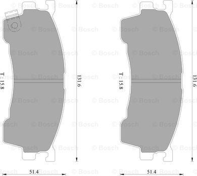 BOSCH 0 986 AB2 316 - Тормозные колодки, дисковые, комплект autospares.lv