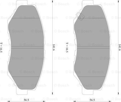 BOSCH 0 986 AB2 385 - Тормозные колодки, дисковые, комплект autospares.lv