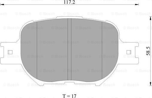 BOSCH 0 986 AB2 380 - Тормозные колодки, дисковые, комплект autospares.lv