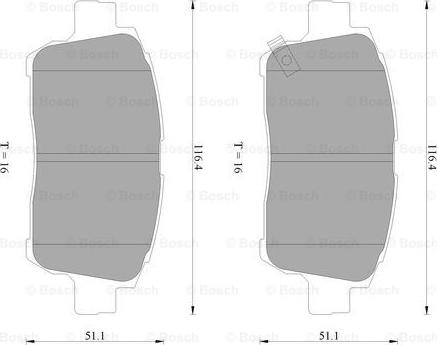 BOSCH 0 986 AB2 382 - Тормозные колодки, дисковые, комплект autospares.lv