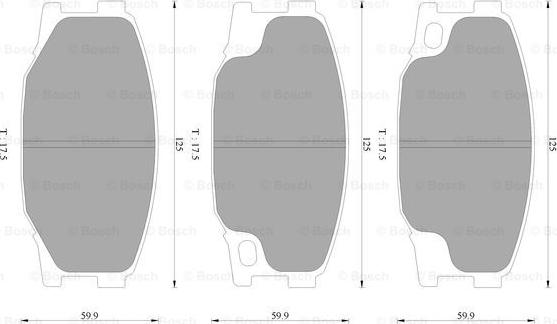 BOSCH 0 986 AB2 335 - Тормозные колодки, дисковые, комплект autospares.lv