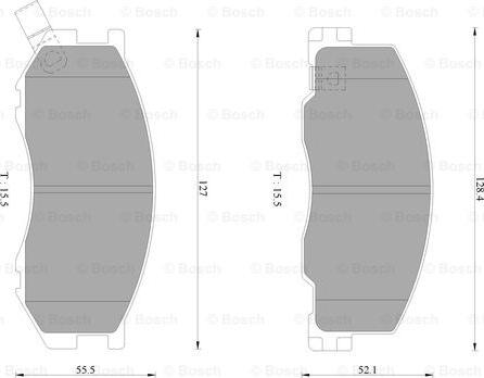 BOSCH 0 986 AB2 333 - Тормозные колодки, дисковые, комплект autospares.lv