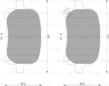 BOSCH 0 986 AB2 326 - Тормозные колодки, дисковые, комплект autospares.lv