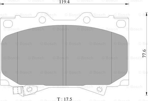 BOSCH 0 986 AB2 379 - Тормозные колодки, дисковые, комплект autospares.lv