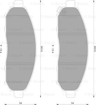 BOSCH 0 986 AB2 372 - Тормозные колодки, дисковые, комплект autospares.lv