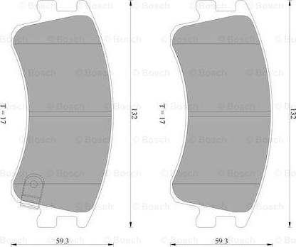 BOSCH 0 986 AB2 296 - Тормозные колодки, дисковые, комплект autospares.lv