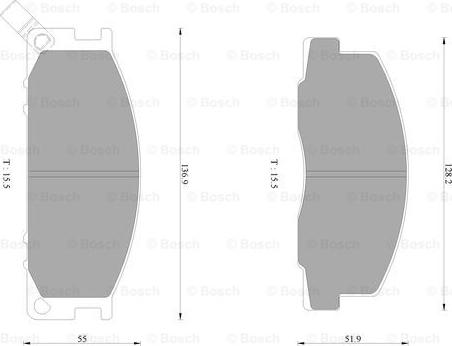 BOSCH 0 986 AB2 249 - Тормозные колодки, дисковые, комплект autospares.lv