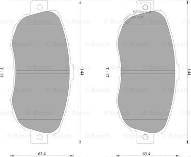 BOSCH 0 986 AB2 256 - Тормозные колодки, дисковые, комплект autospares.lv