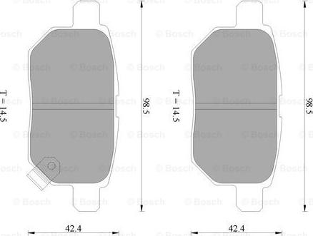 BOSCH 0 986 AB2 269 - Тормозные колодки, дисковые, комплект autospares.lv