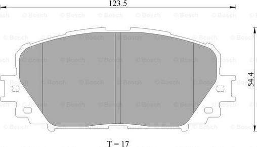 BOSCH 0 986 AB2 268 - Тормозные колодки, дисковые, комплект autospares.lv