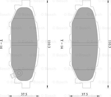 BOSCH 0 986 AB2 263 - Тормозные колодки, дисковые, комплект autospares.lv