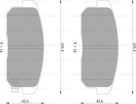 BOSCH 0 986 AB2 262 - Тормозные колодки, дисковые, комплект autospares.lv