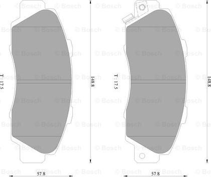 BOSCH 0 986 AB2 204 - Тормозные колодки, дисковые, комплект autospares.lv