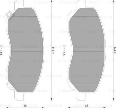 BOSCH 0 986 AB2 285 - Тормозные колодки, дисковые, комплект autospares.lv