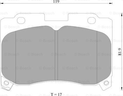 BOSCH 0 986 AB2 281 - Тормозные колодки, дисковые, комплект autospares.lv