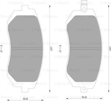 BOSCH 0 986 AB2 288 - Тормозные колодки, дисковые, комплект autospares.lv