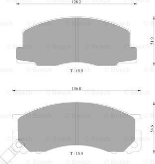 BOSCH 0 986 AB2 229 - Тормозные колодки, дисковые, комплект autospares.lv