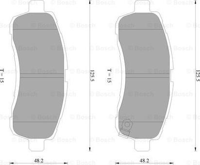 BOSCH 0 986 AB2 275 - Тормозные колодки, дисковые, комплект autospares.lv