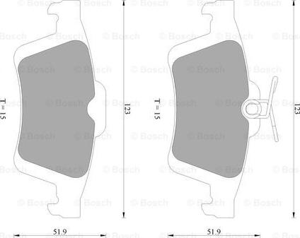 BOSCH 0 986 AB2 270 - Тормозные колодки, дисковые, комплект autospares.lv