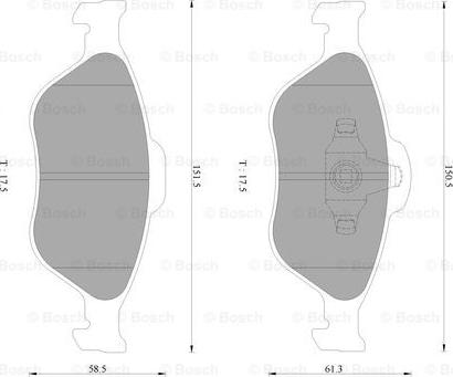 BOSCH 0 986 AB2 779 - Тормозные колодки, дисковые, комплект autospares.lv