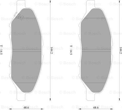 BOSCH 0 986 AB2 777 - Тормозные колодки, дисковые, комплект autospares.lv