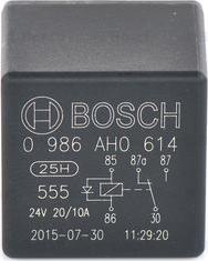 BOSCH 0 986 AH0 614 - Реле, рабочий ток autospares.lv