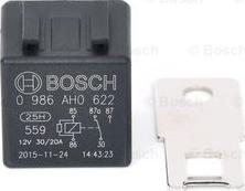 BOSCH 0 986 AH0 622 - Реле, рабочий ток autospares.lv