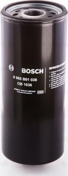 BOSCH 0 986 B01 036 - Масляный фильтр autospares.lv