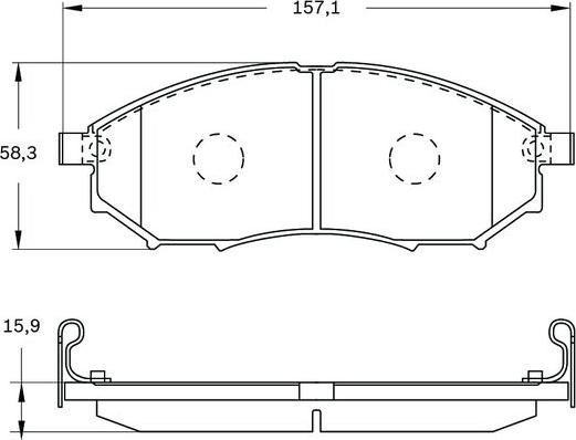 BOSCH 0 986 BB0 965 - Тормозные колодки, дисковые, комплект autospares.lv