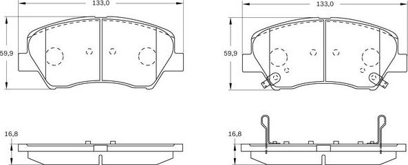 BOSCH 0 986 BB0 984 - Тормозные колодки, дисковые, комплект autospares.lv