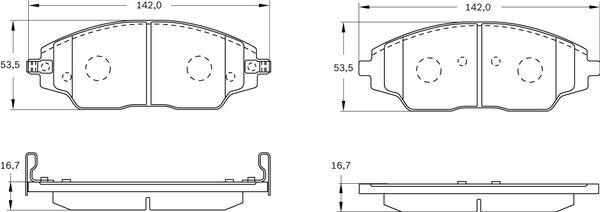 BOSCH 0 986 BB0 979 - Тормозные колодки, дисковые, комплект autospares.lv