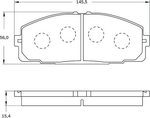 BOSCH 0 986 BB0 457 - Тормозные колодки, дисковые, комплект autospares.lv