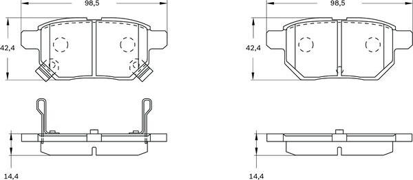 BOSCH 0 986 BB0 415 - Тормозные колодки, дисковые, комплект autospares.lv