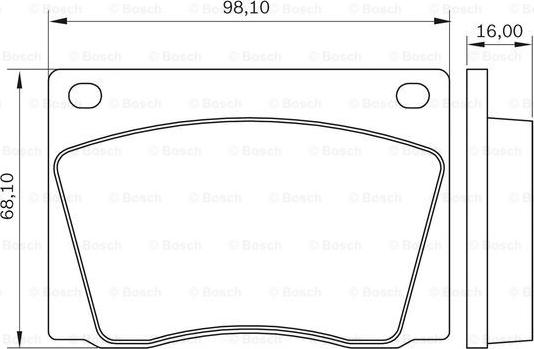 BOSCH 0 986 BB0 487 - Тормозные колодки, дисковые, комплект autospares.lv