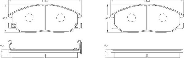 BOSCH 0 986 BB0 589 - Тормозные колодки, дисковые, комплект autospares.lv