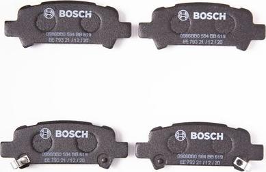 BOSCH 0 986 BB0 584 - Тормозные колодки, дисковые, комплект autospares.lv