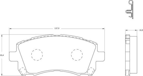 BOSCH 0 986 BB0 581 - Тормозные колодки, дисковые, комплект autospares.lv