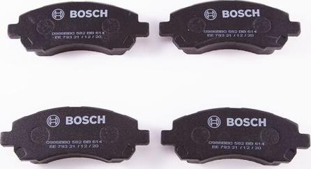 BOSCH 0 986 BB0 582 - Тормозные колодки, дисковые, комплект autospares.lv