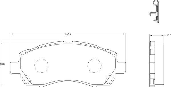 BOSCH 0 986 BB0 582 - Тормозные колодки, дисковые, комплект autospares.lv