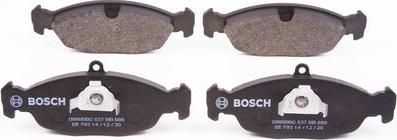 BOSCH 0 986 BB0 537 - Тормозные колодки, дисковые, комплект autospares.lv