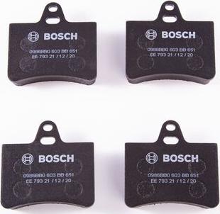 BOSCH 0 986 BB0 603 - Тормозные колодки, дисковые, комплект autospares.lv