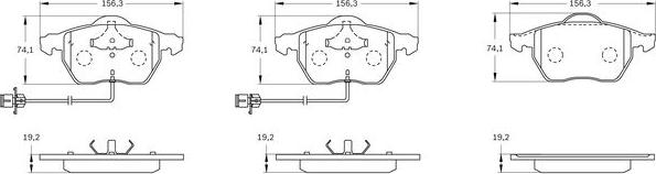 BOSCH 0 986 BB0 094 - Тормозные колодки, дисковые, комплект autospares.lv