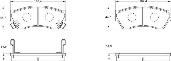 BOSCH 0 986 BB0 090 - Тормозные колодки, дисковые, комплект autospares.lv