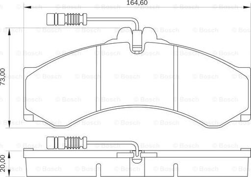 BOSCH 0 986 BB0 061 - Тормозные колодки, дисковые, комплект autospares.lv