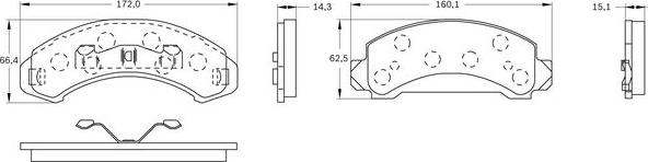 BOSCH 0 986 BB0 086 - Тормозные колодки, дисковые, комплект autospares.lv