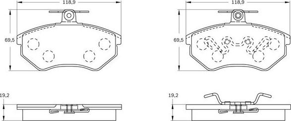 BOSCH 0 986 BB0 081 - Тормозные колодки, дисковые, комплект autospares.lv