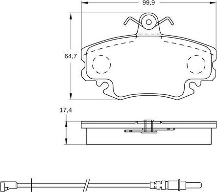 BOSCH 0 986 BB0 083 - Тормозные колодки, дисковые, комплект autospares.lv