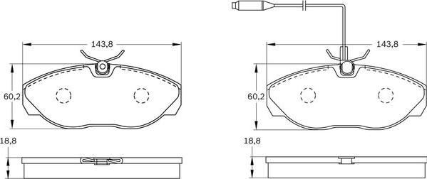 BOSCH 0 986 BB0 145 - Тормозные колодки, дисковые, комплект autospares.lv