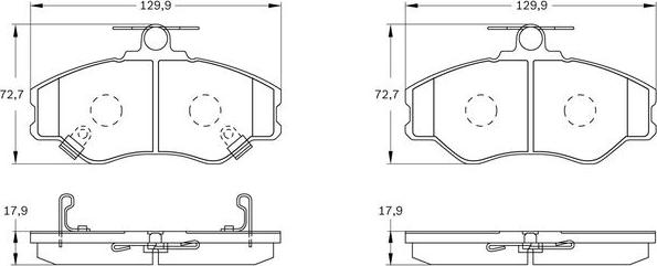 BOSCH 0 986 BB0 167 - Тормозные колодки, дисковые, комплект autospares.lv